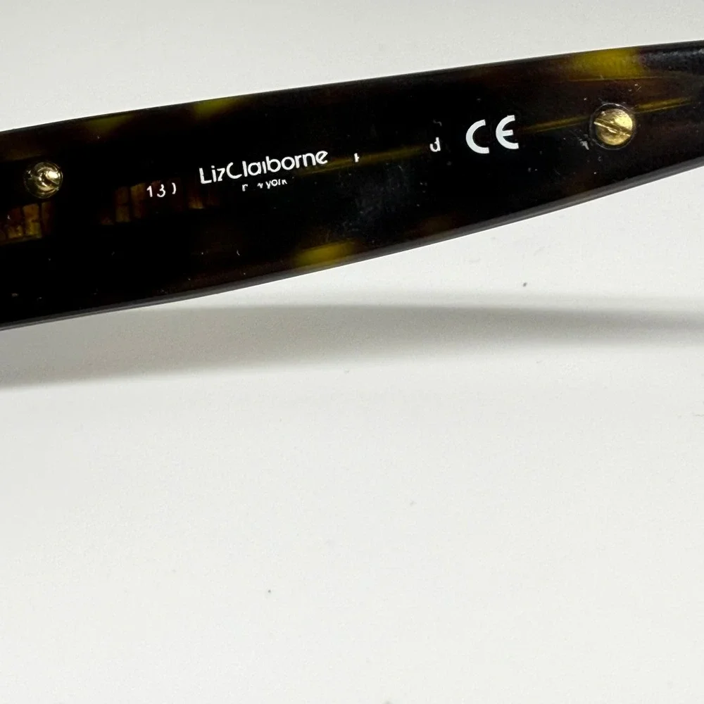 Liz Claiborne L509S Tortoise Floral Gold Filigree Oval Eyeglass Frames 52 16 130